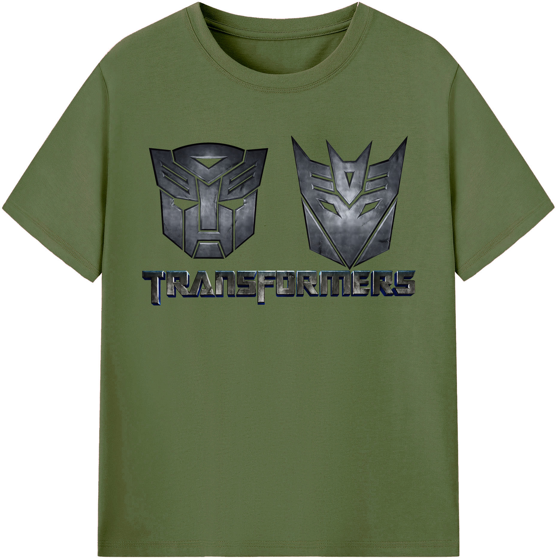 （画像用） Transformers トランスフォーマー 綿100％半袖Tシャツ（フロントプリント）